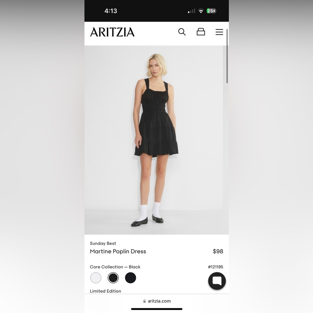 Aritzia MARTINE dress small black